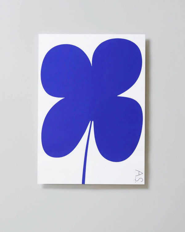 Flower Blue Siebdruck Poster (50x70cm)
