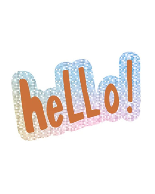 Aufkleber Glitzer-Hello Orange (10 Stk.)