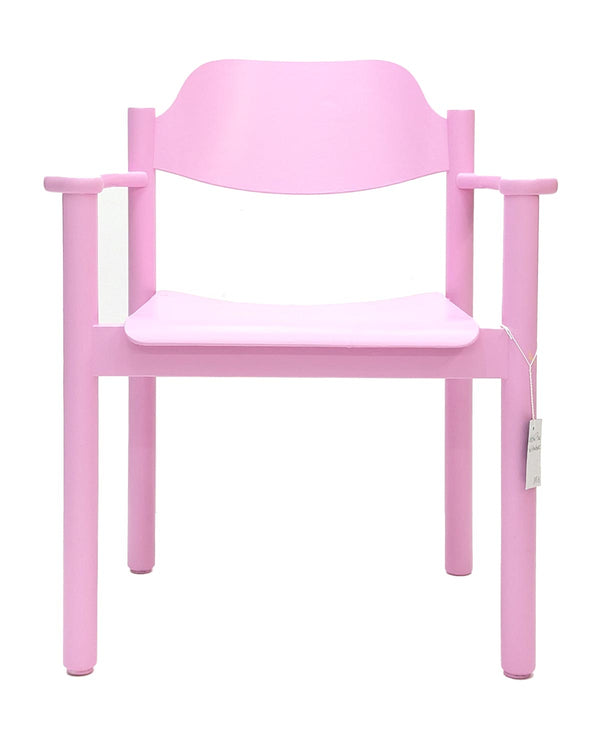 Stuhl 23 / Pinker Stuhl mit Armlehne