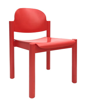 Roter Holzstuhl