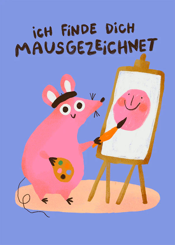 Mausgezeichnet Postkarte - Slinga Illustration