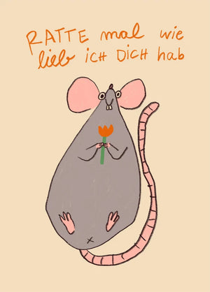 Ratte mal Postkarte - Slinga Illustration