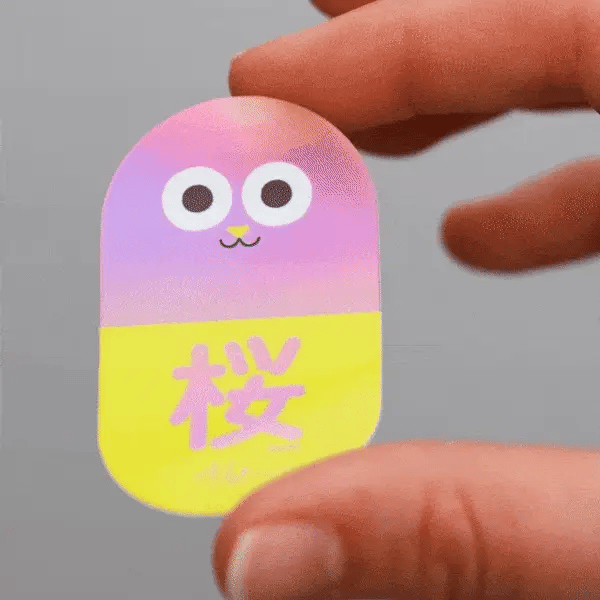 Studio Arhoj - Sticker Cat Pill Sakura