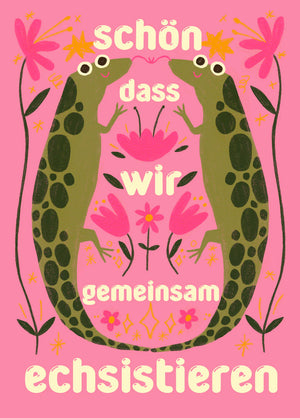 Echsistieren Postkarte - Slinga Illustration
