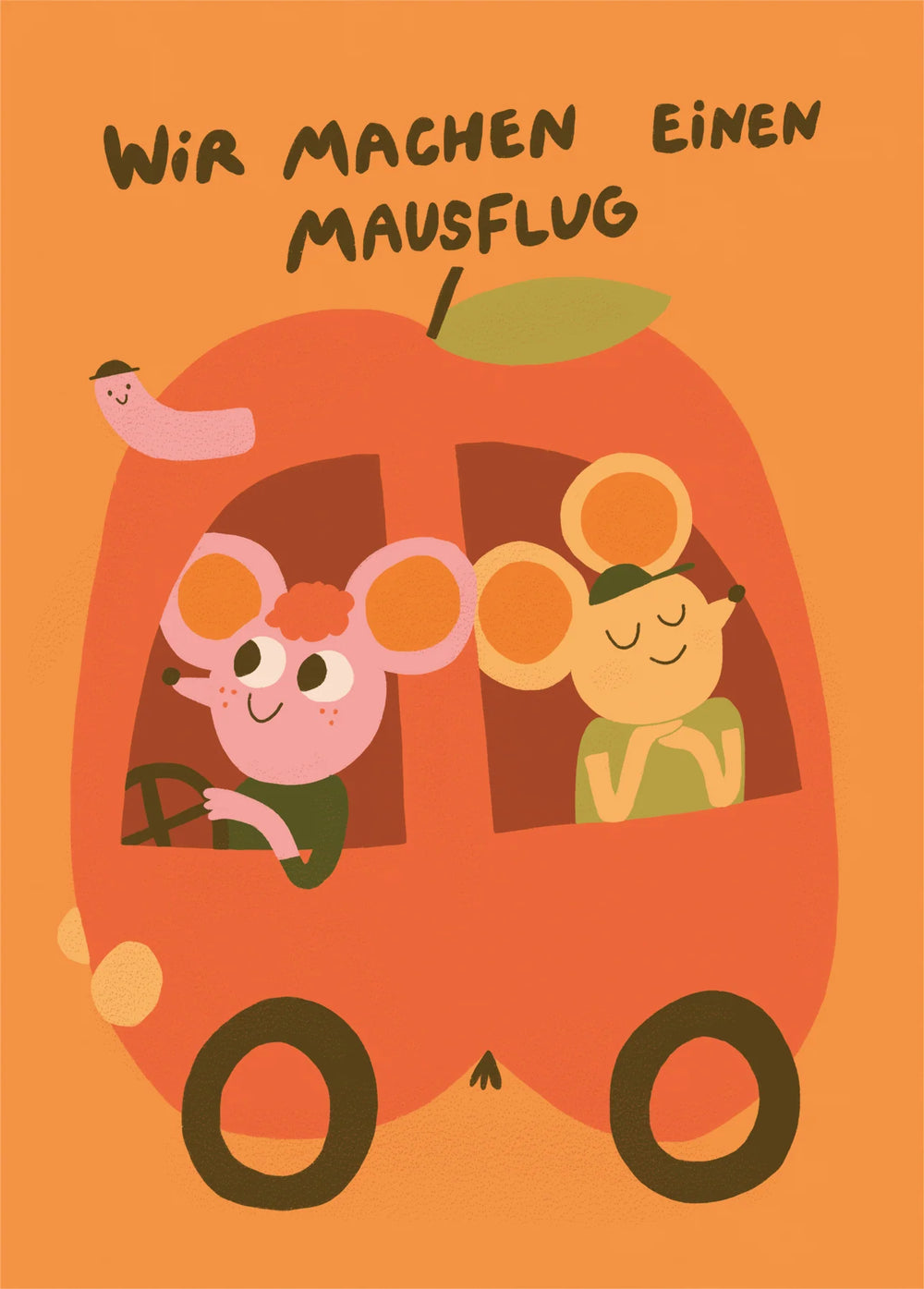 Slinga - Mausflug Apfel Postkarte
