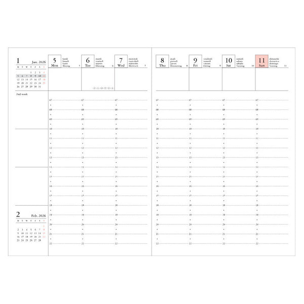 Mark's A6 Color Diary 2025/2026 Black