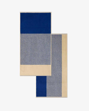 2er-Handtuch-Set Blend Cobalt Blue Ecru (50x100cm)