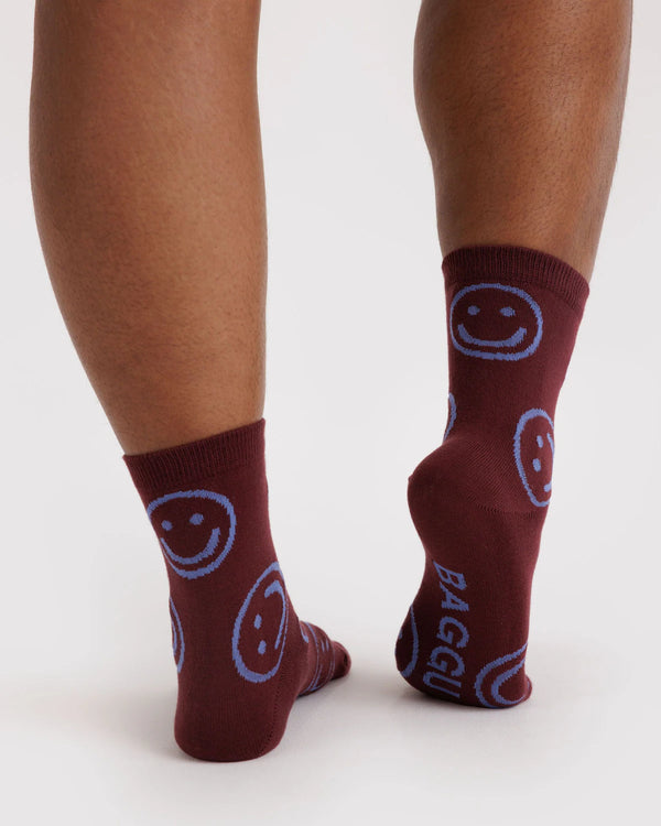 Crew Socks Happy Mahogany
