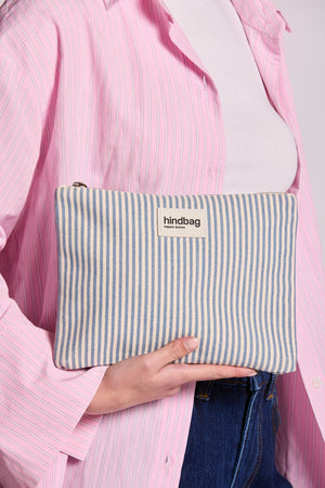 Hindbag Ema-Etui – Blau/Weiß Gestreift