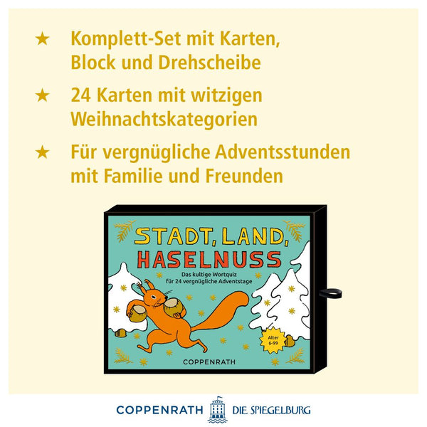 Coppenrath - Stadt, Land, Haselnuss - Das kultige Wortquiz für 24 vergnügliche Adventstage