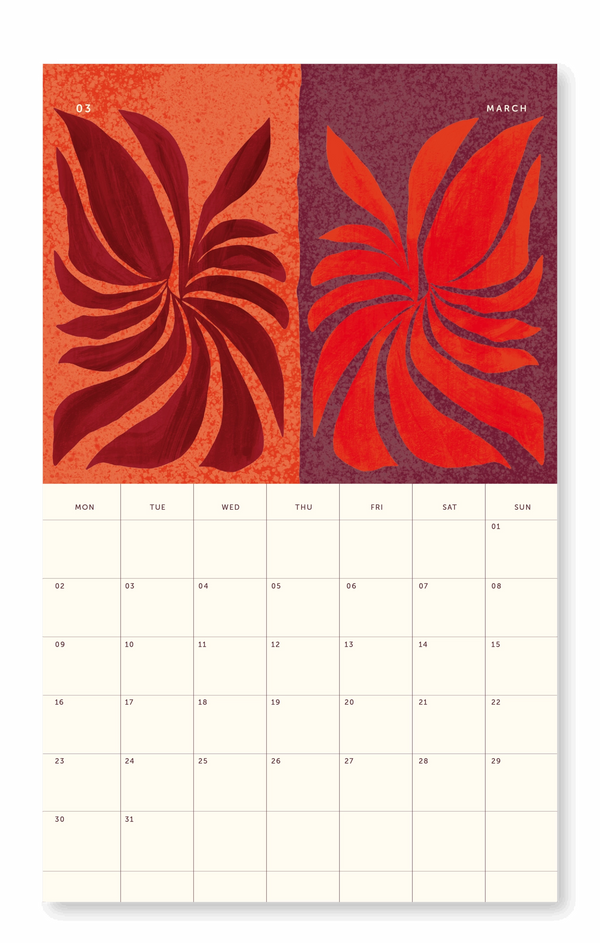 A-Journal Calendar 2026 Sun