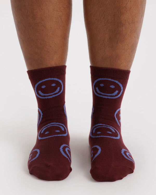 Crew Socks Happy Mahogany