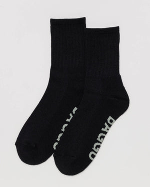 Ribbed Socks Black
