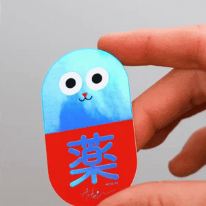 Studio Arhoj - Sticker Cat Pill Medicine