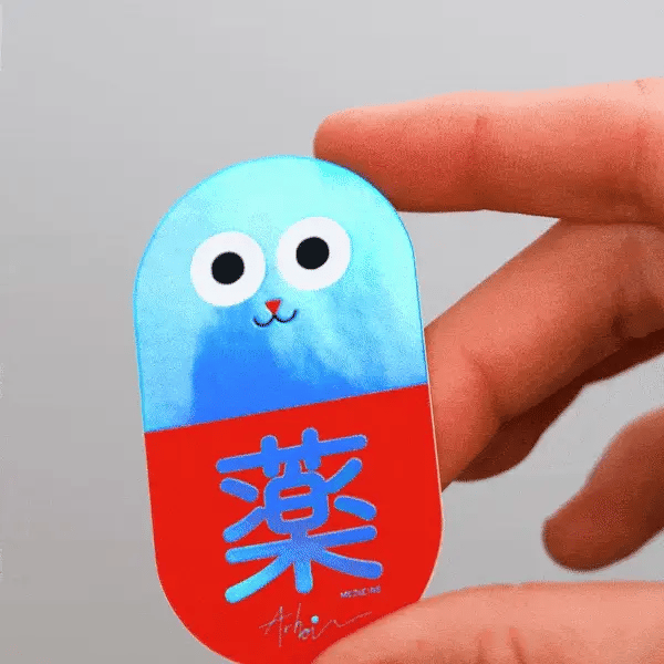 Studio Arhoj - Sticker Cat Pill Medicine
