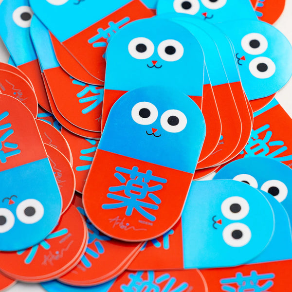 Studio Arhoj - Sticker Cat Pill Medicine