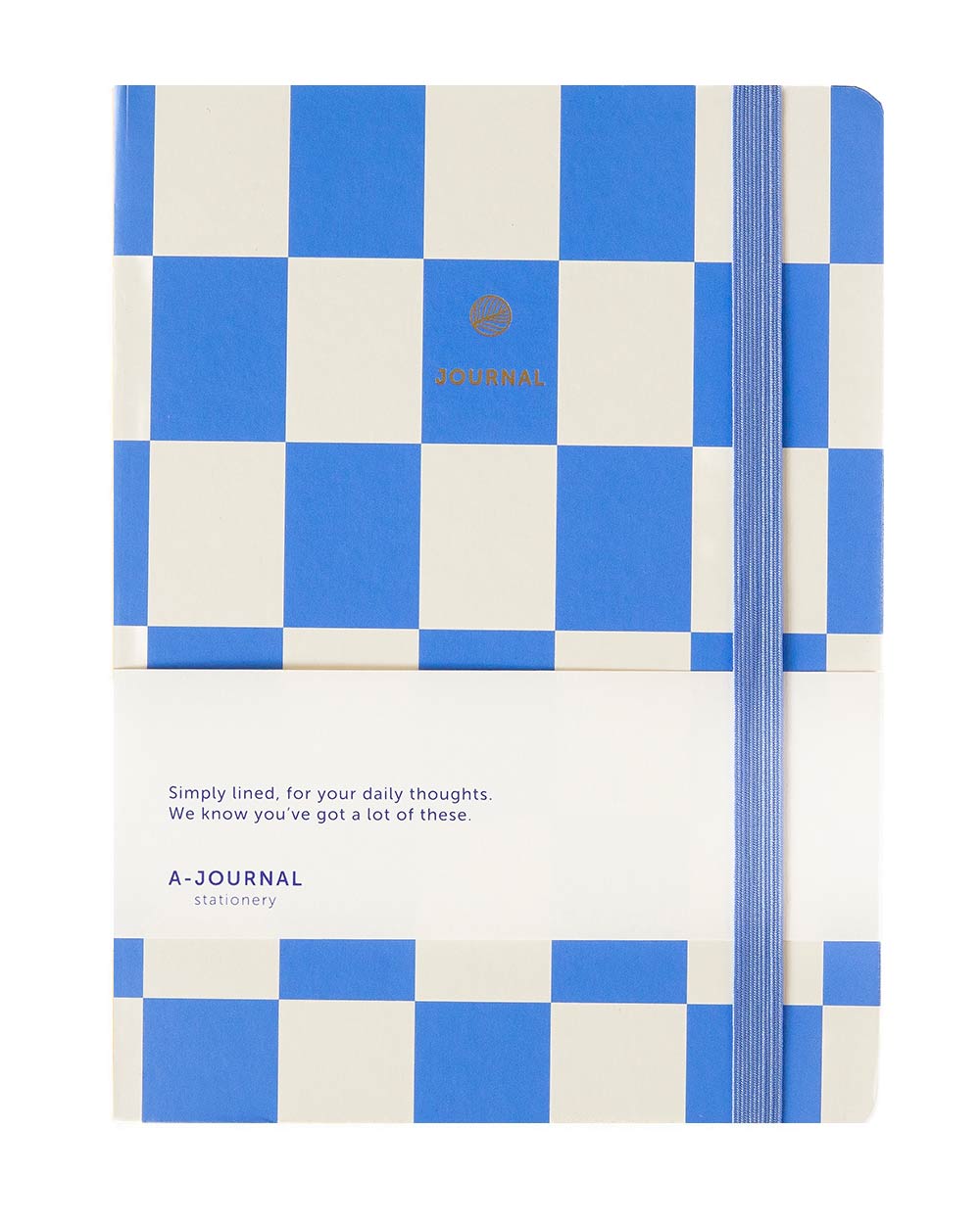 A-Journal Notebook - Checkered Blue
