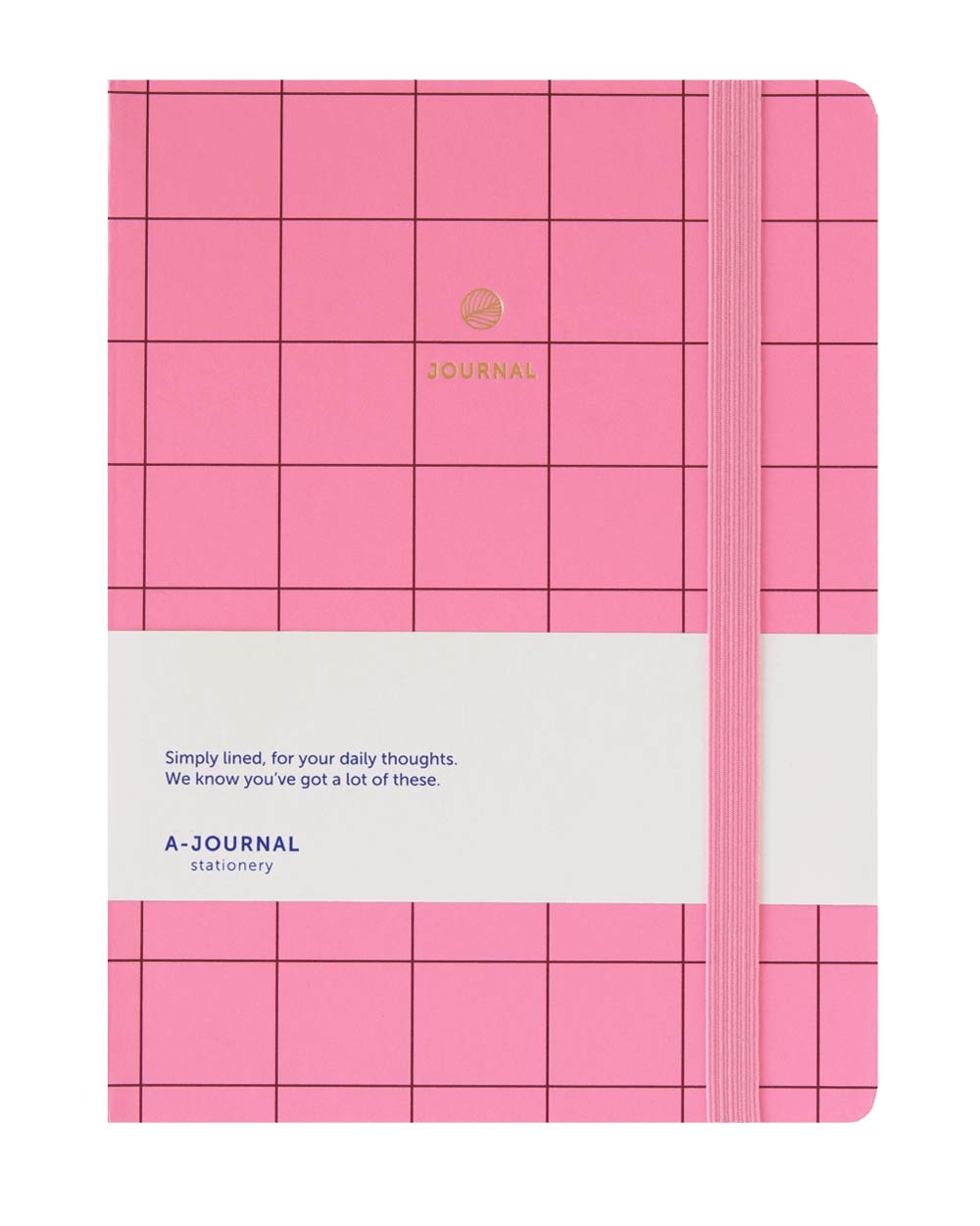 A-Journal Notebook - Checkered Pink
