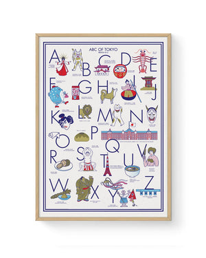 ABC OF TOKYO - Alphabet Poster - DIN A2
