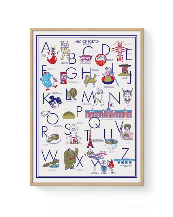 ABC OF TOKYO - Alphabet Poster - DIN A2