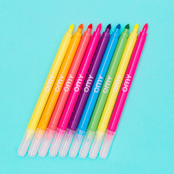 OMY - 9 Dual Tipped Neon Markers