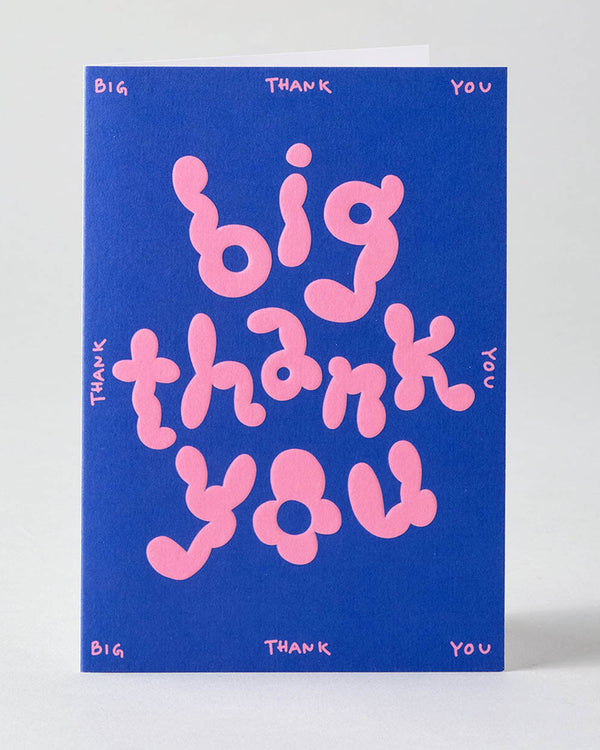 Big Thank You Embossed Klappkarte