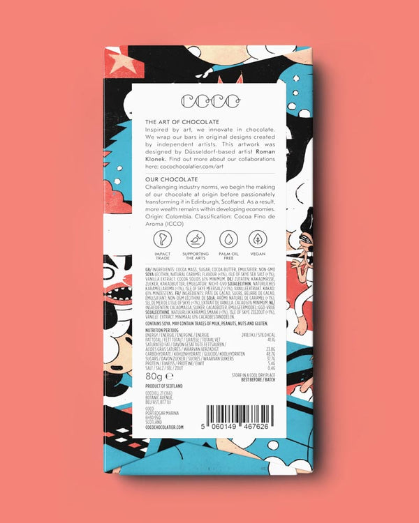 Salted Caramel Dark Chocolate Bar 80g