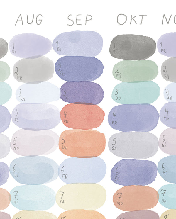 Colours Wandkalender 2025