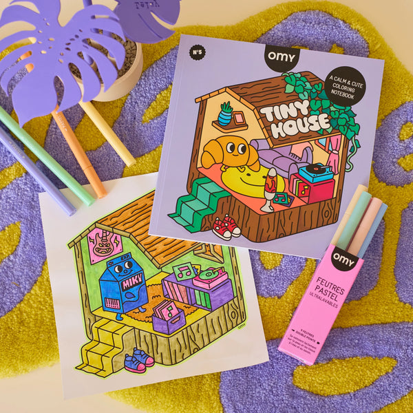 Cozy Art Coloring Notebook - Malbuch - Tiny House