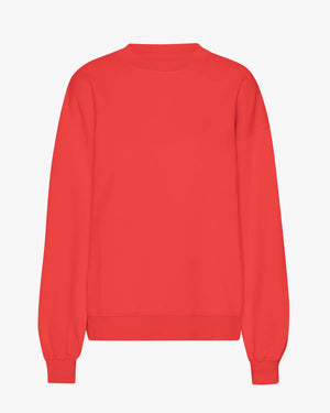 Organic Oversized Sweatshirt Red Tangerine