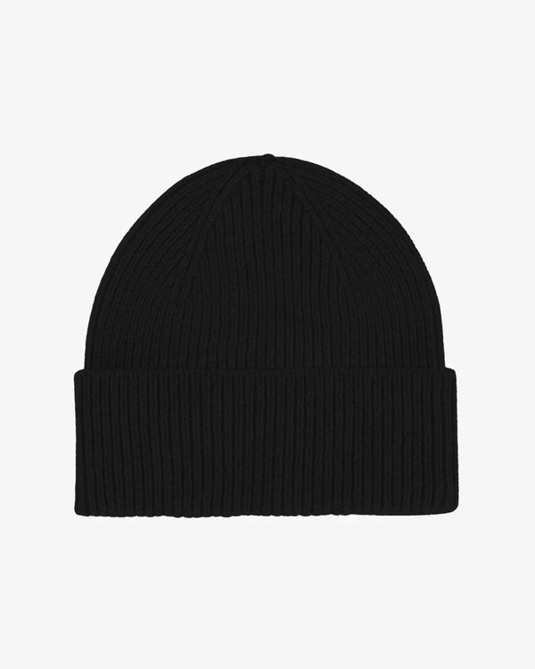 Merino Wool Beanie Deep Black