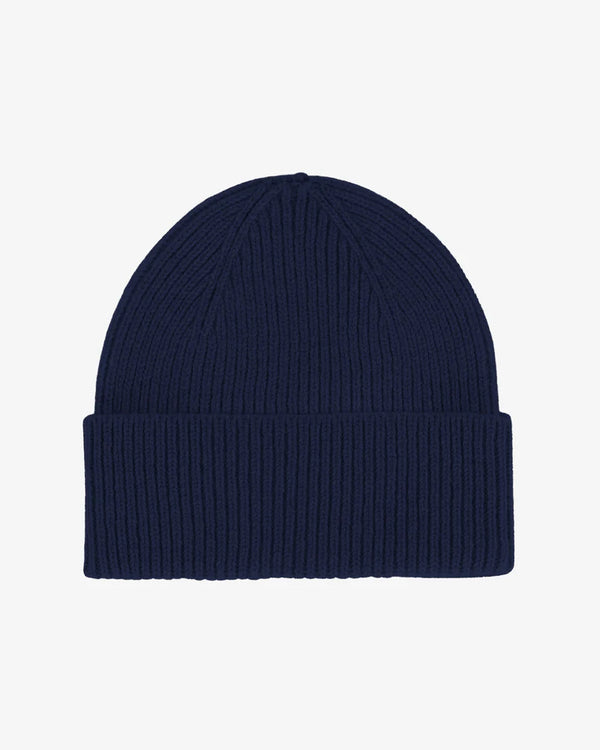 Merino Wool Beanie Marine Blue