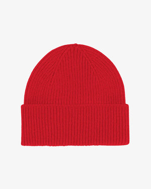 Merino Wool Beanie Scarlet Red