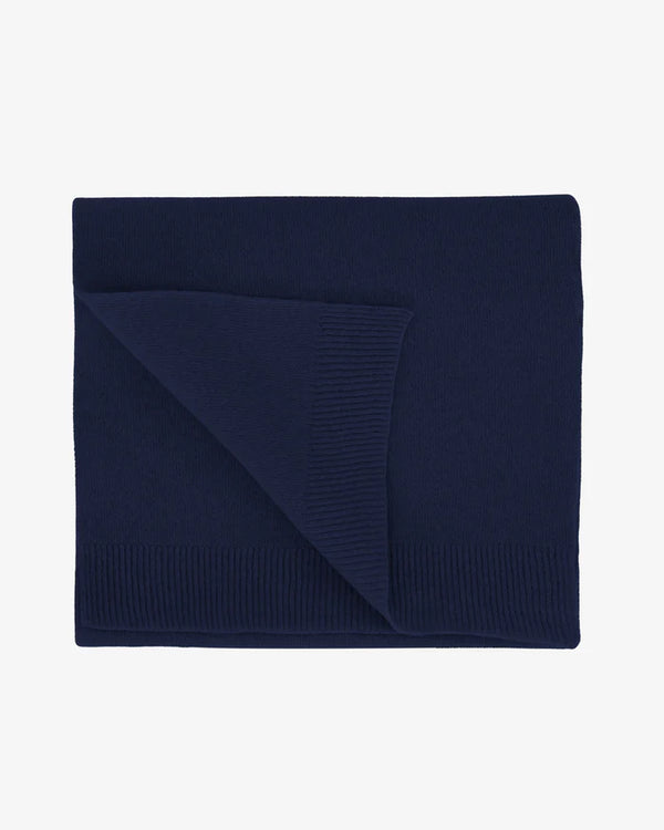 Merino Wool Schal Marine Blue
