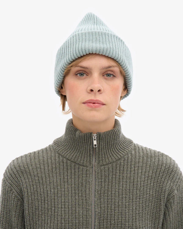 Merino Wool Hat Steel Blue