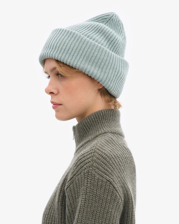 Merino Wool Hat Steel Blue