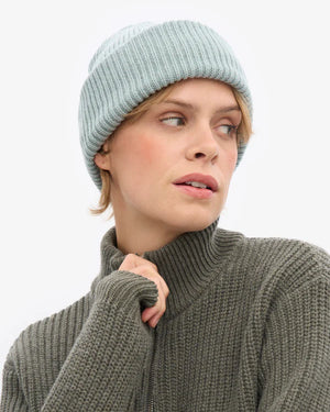 Merino Wool Hat Steel Blue