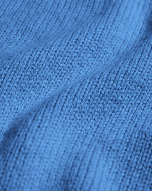 Oversized Merino Wool Crew Strickpullover Pacific Blue