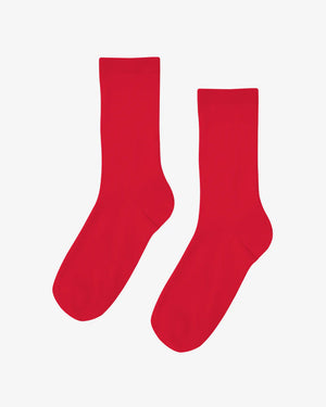 Classic Organic Socks Red Tangerine