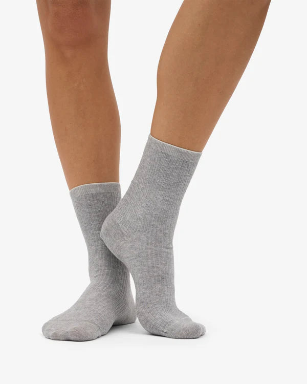 Classic Organic Socks Heather Grey