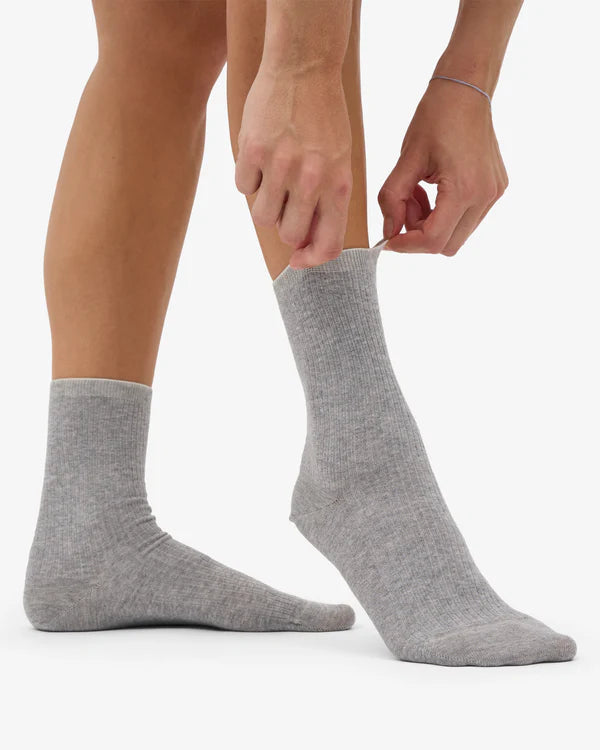 Classic Organic Socks Heather Grey