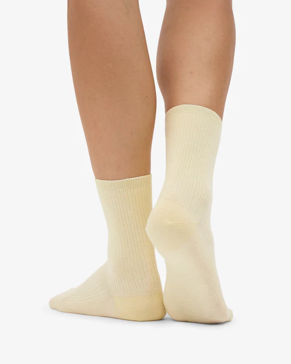 Classic Organic Socks Soft Yellow