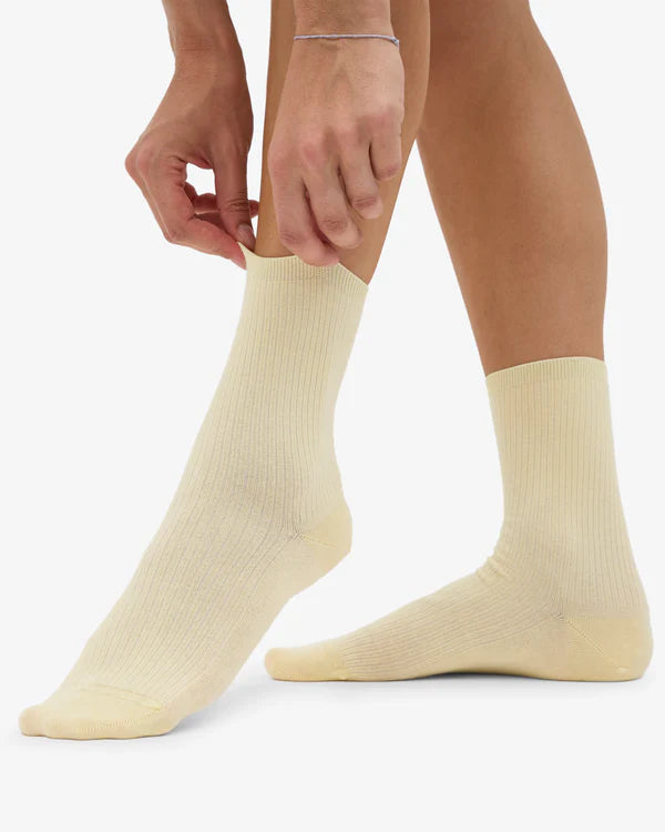 Classic Organic Socks Soft Yellow