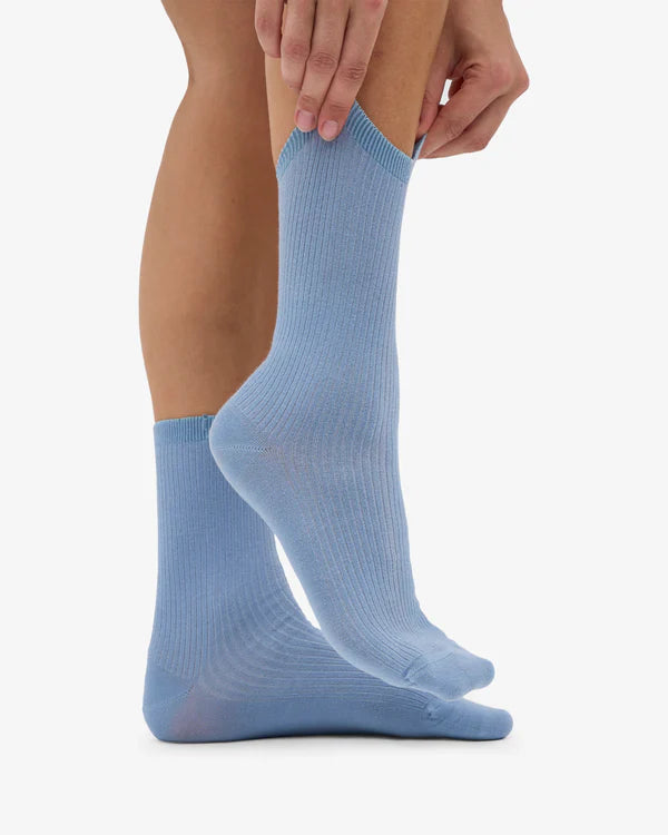 Classic Organic Socks Steel Blue