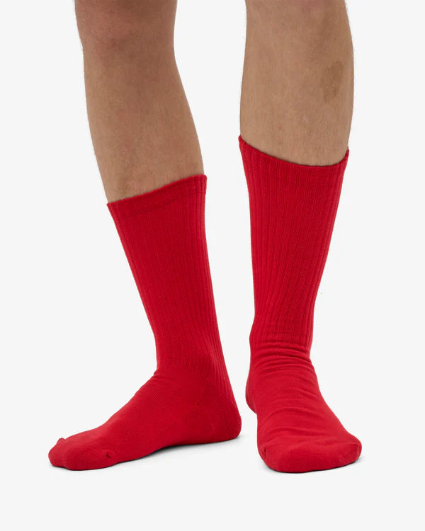 Organic Active Socks Scarlet Red
