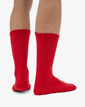 Organic Active Socks Scarlet Red