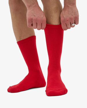 Organic Active Socks Scarlet Red