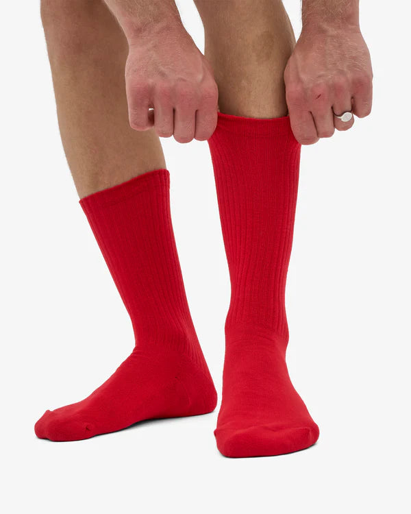 Organic Active Socks Scarlet Red