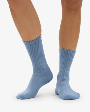 Organic Active Socks Steel Blue