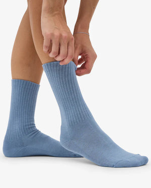 Organic Active Socks Steel Blue